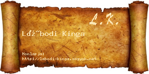 Lábodi Kinga névjegykártya