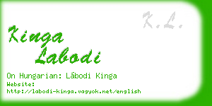 kinga labodi business card